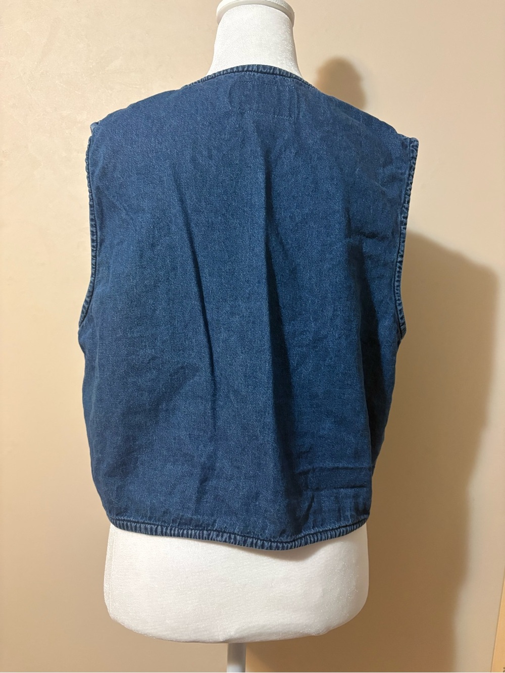 Vintage Christmas Snowman Denim Vest women’s size Large - Picture 4 of 7